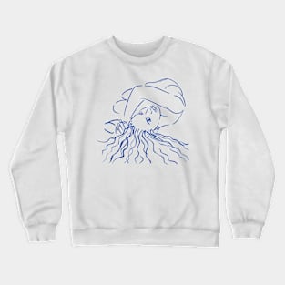 Woman lineart portrait Crewneck Sweatshirt